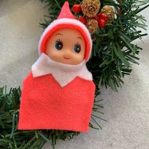 Bright Pink Baby Elf Doll Christmas Elf Toddler